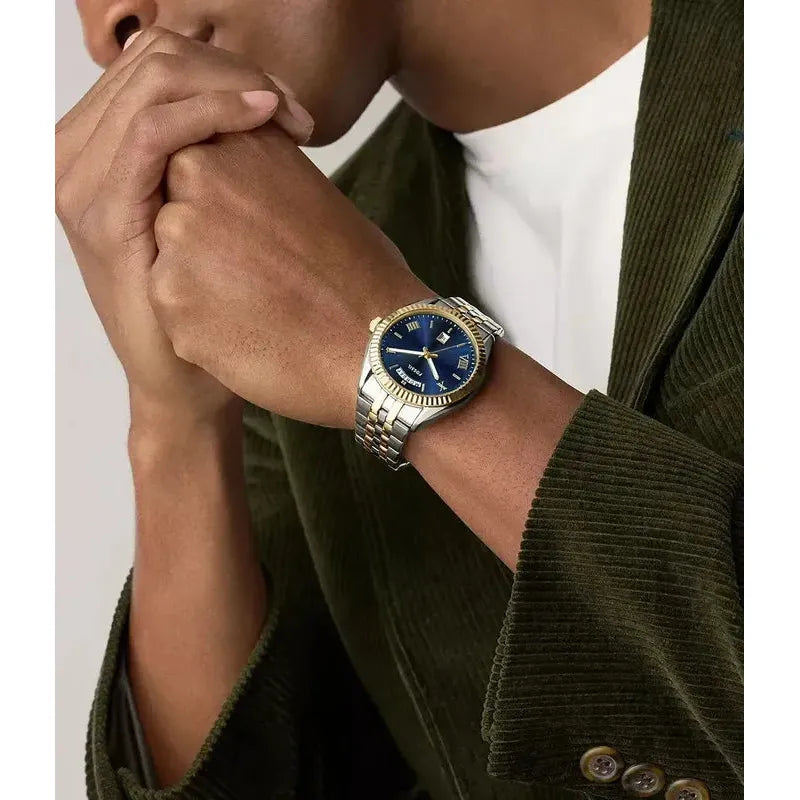 Fossil Campbell Three Hand Stainless Steel Men's Watch