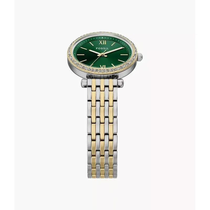 Fossil Carlie Mini Three-Hand Two-Tone Stainless Steel Women's Watch