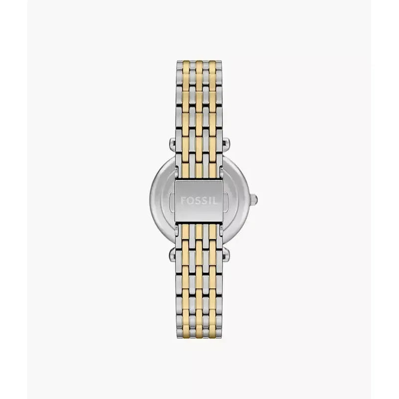 Fossil Carlie Mini Three-Hand Two-Tone Stainless Steel Women's Watch