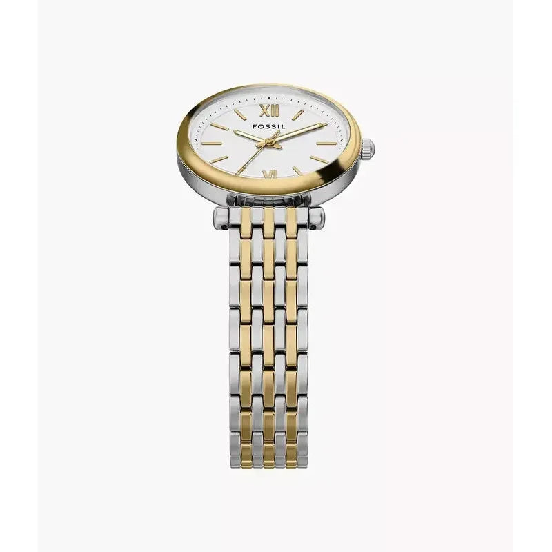 Fossil Carlie Mini Three-Hand Two-Tone Stainless Steel Women's Watch and Bracelet
