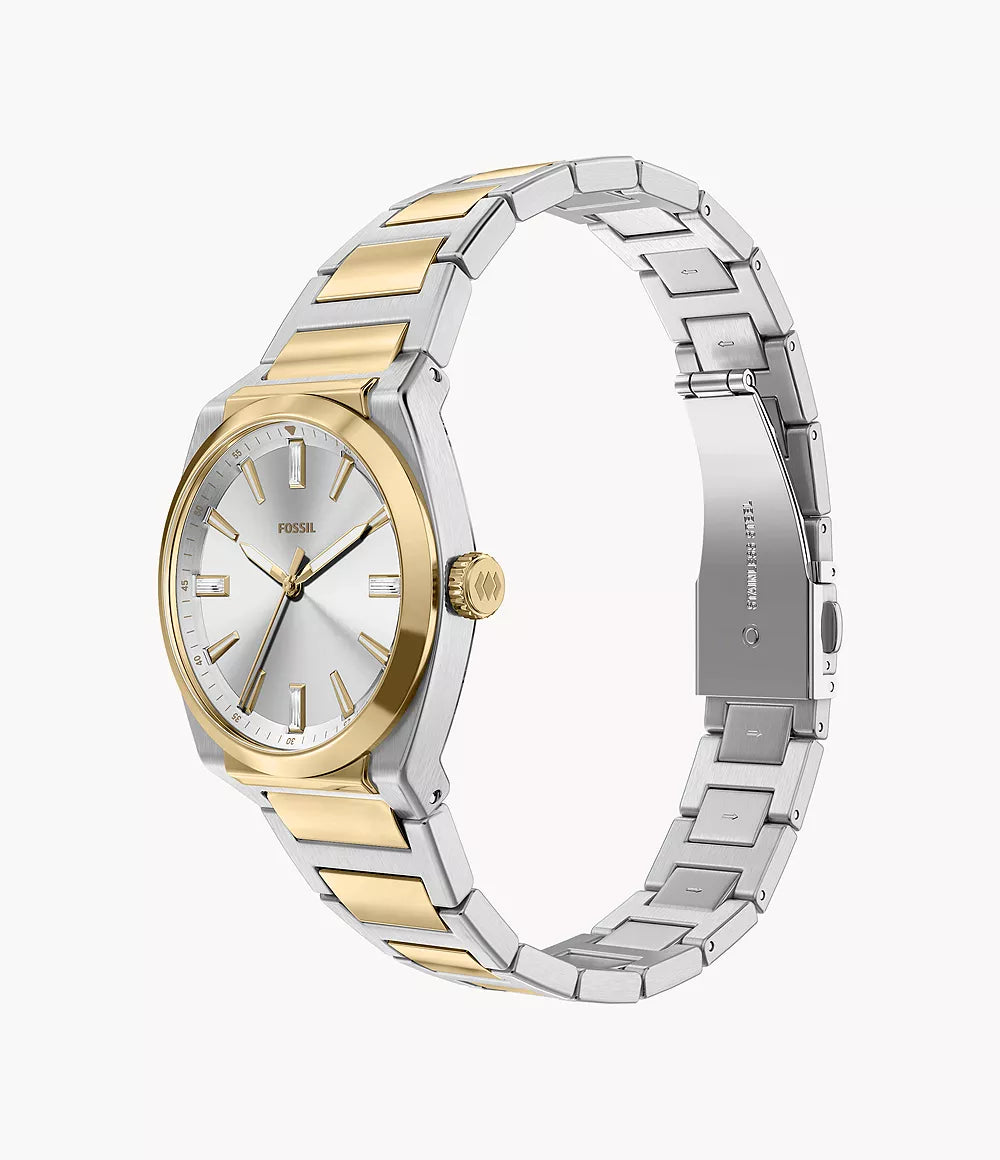 Fossil Everett Three-Hand Two-Tone Stainless Steel Women's Watch