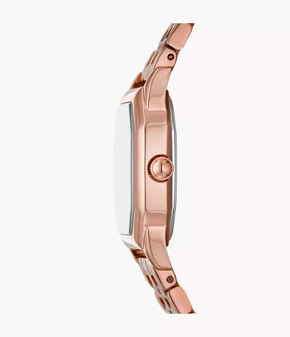 Fossil Harlow Three-Hand Rose Gold-Tone Stainless Steel Women's Watch