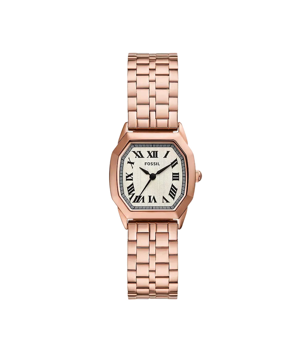 Fossil Harlow Three-Hand Rose Gold-Tone Stainless Steel Women's Watch