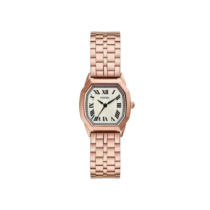 Fossil Harlow Three-Hand Rose Gold-Tone Stainless Steel Women's Watch