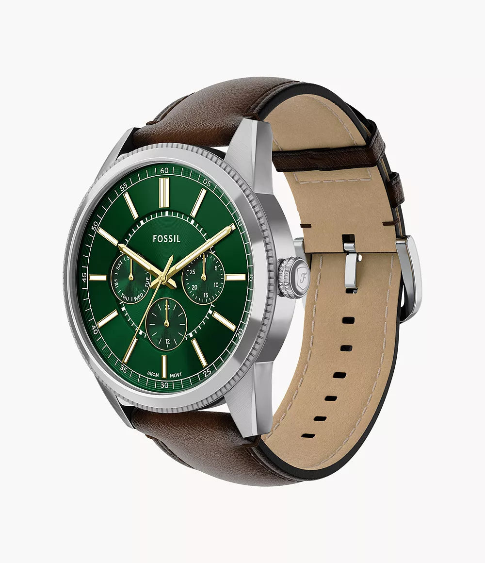 Fossil Pearson Multifunction Brown Leather Men's Watch