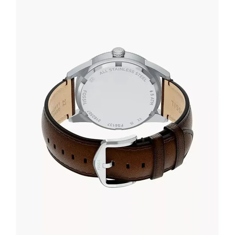 Fossil Pearson Multifunction Brown Leather Men's Watch