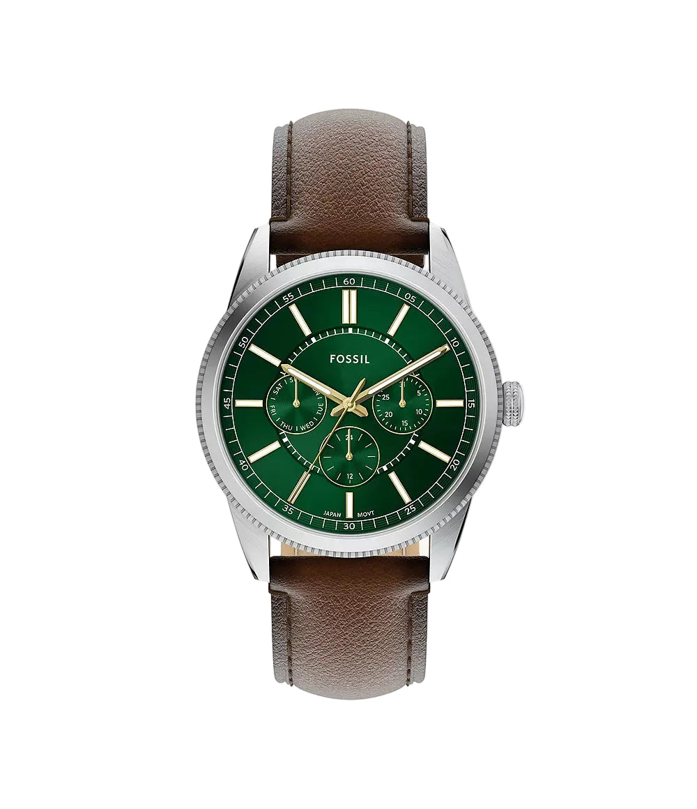 Fossil Pearson Multifunction Brown Leather Men's Watch