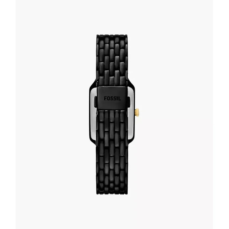 Fossil Raquel Three-Hand Date Black Stainless Steel Women's Watch