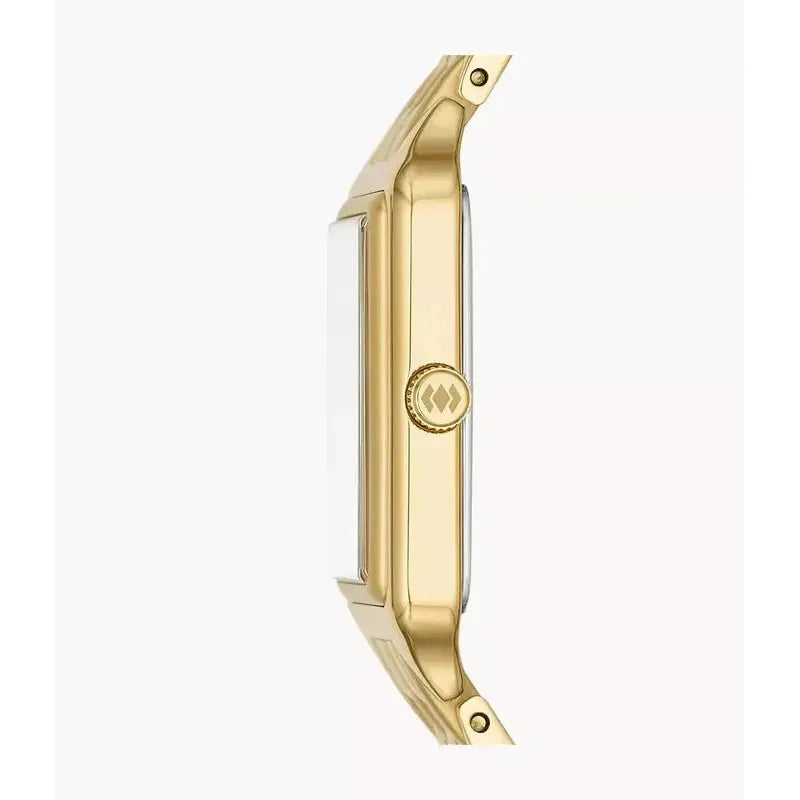 Fossil Raquel Three-Hand Date Gold-Tone Stainless Steel Watch Women's Watch