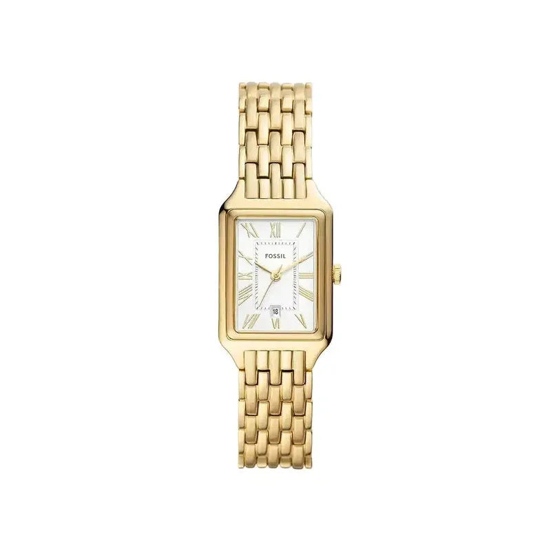 Fossil Raquel Three-Hand Date Gold-Tone Stainless Steel Watch Women's Watch