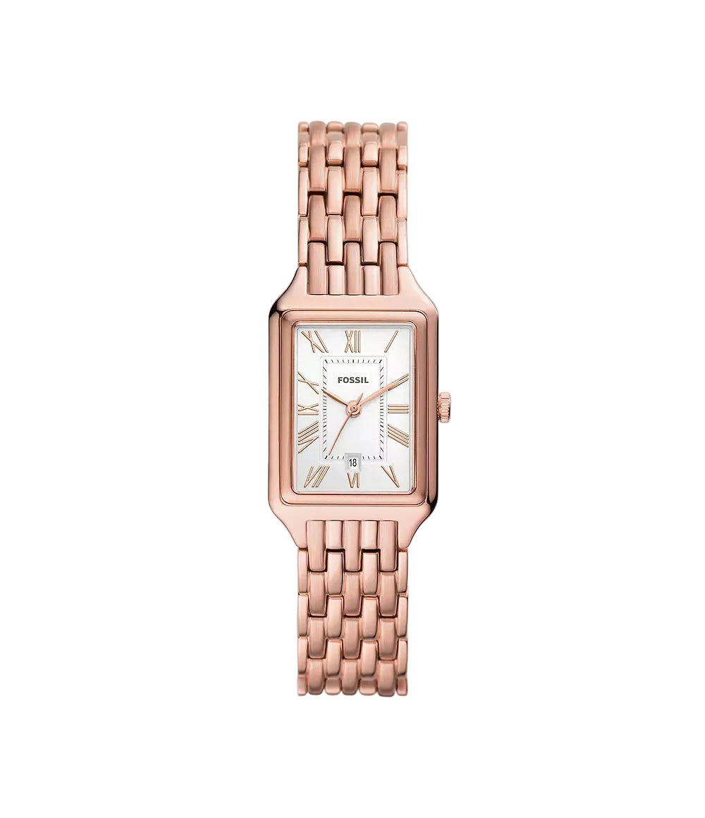 Fossil Raquel Three-Hand Date Rose Gold-Tone Stainless Steel Women's Watch