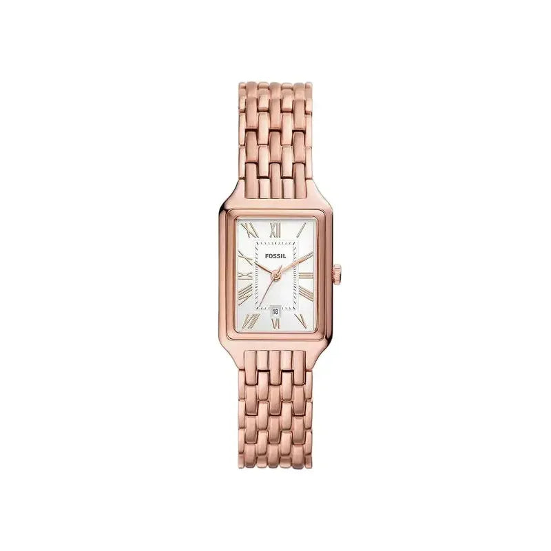 Fossil Raquel Three-Hand Date Rose Gold-Tone Stainless Steel Women's Watch