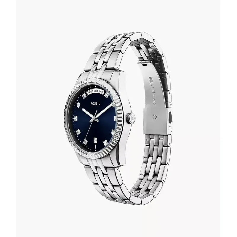 Fossil Scarlette Three-Hand Day-Date Stainless Steel Women's Watch