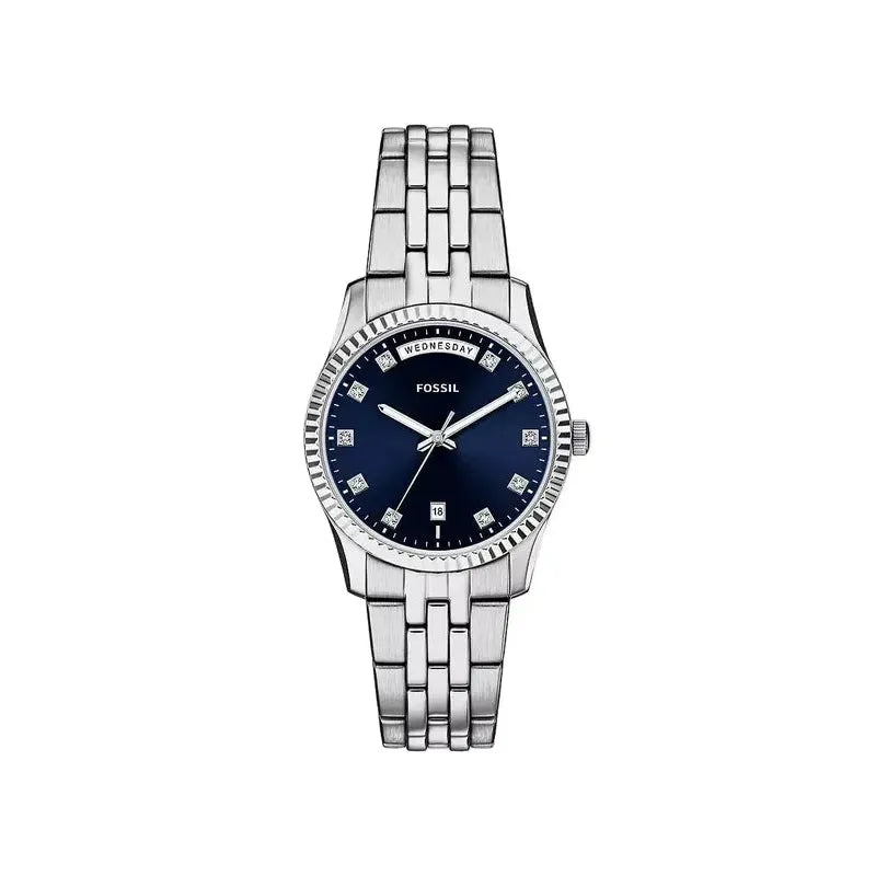 Fossil Scarlette Three-Hand Day-Date Stainless Steel Women's Watch