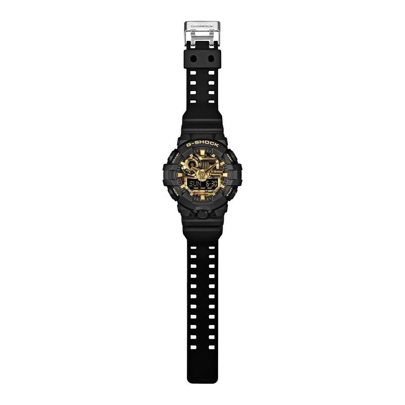G-SHOCK Bold Camo Series GA-700CF-1A Analog-Digital Watch Black Gold
