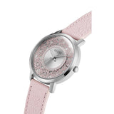 GUESS Ladies Pink Silver Tone Analog Watch GW0529L1