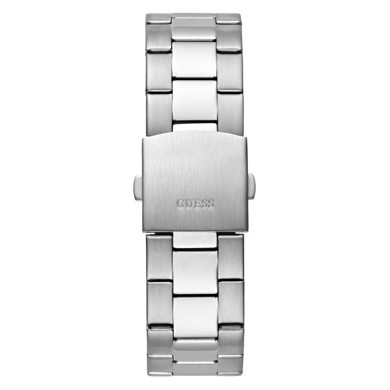 GUESS Mens Parker Silver Tone Multi-function Watch GW0627G1