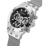 GUESS Mens Silver Tone Multi-function Watch GW0582G1