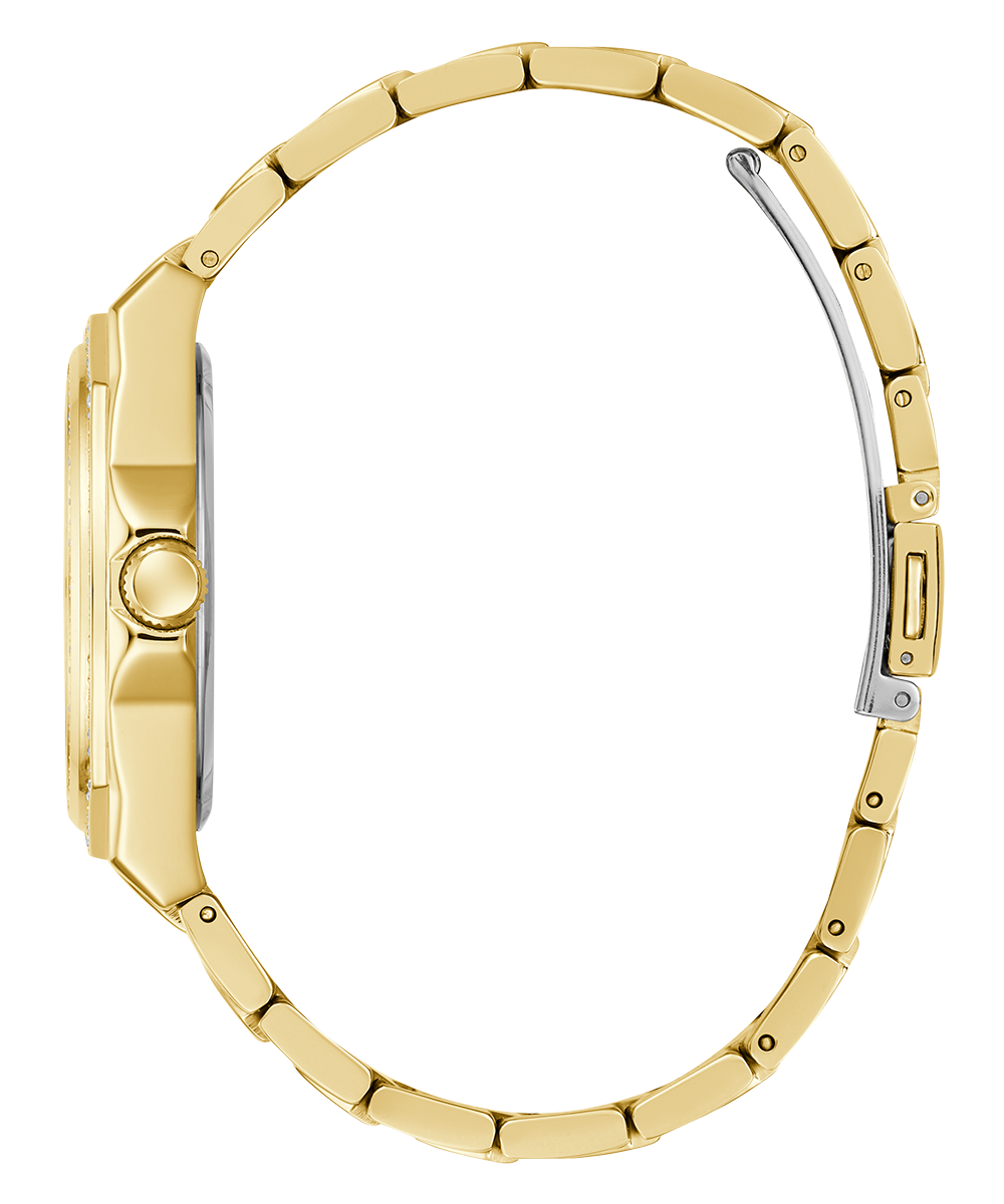 GUESS Gold Tone Women's Multi-Function Quartz Watch with Diamond Accents