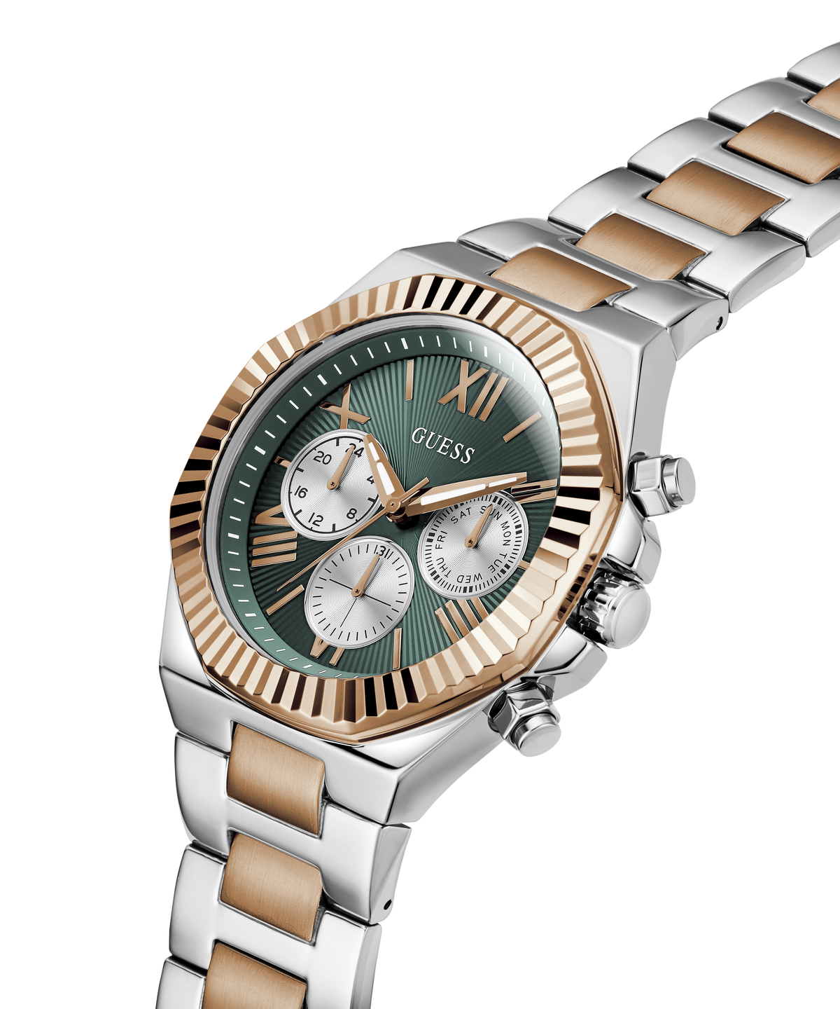 Guess Equity Men's Multifunction Watch Two Tone