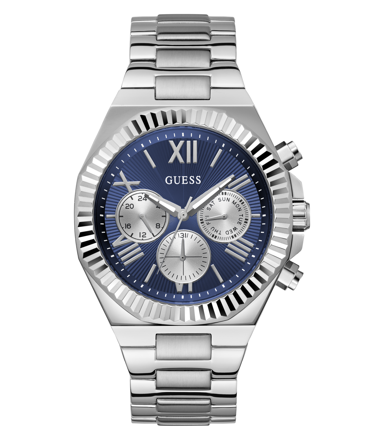 Guess Equity Men's Multifunction Watch Silver