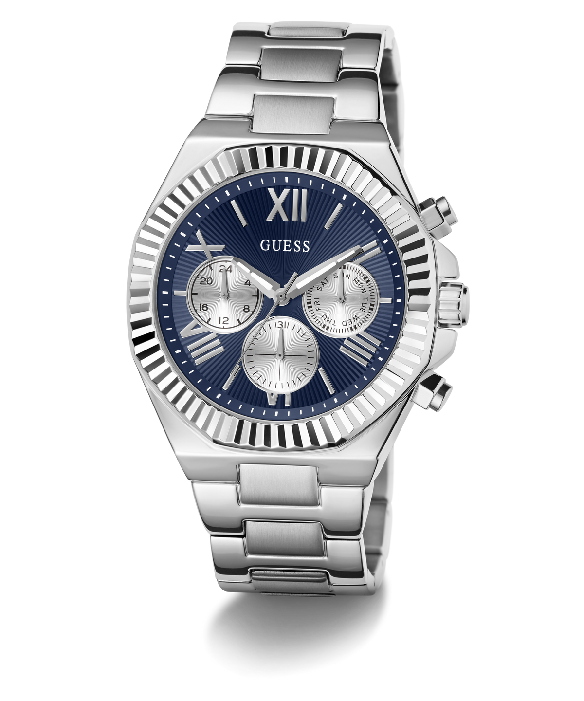Guess Equity Men's Multifunction Watch Silver