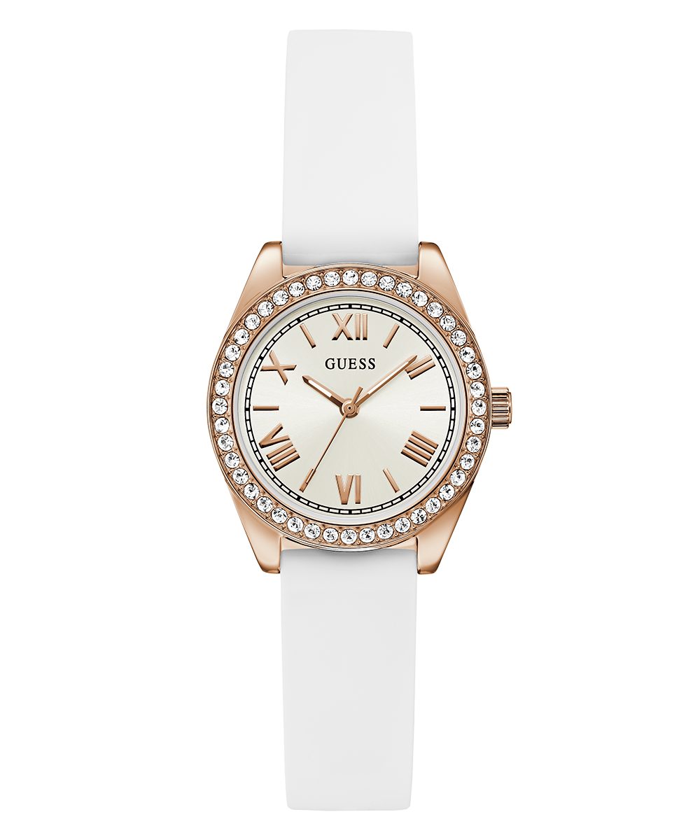 Guess Mini Luna GW1000L3 Women's Analog Watch Rose Gold Tone White Dial