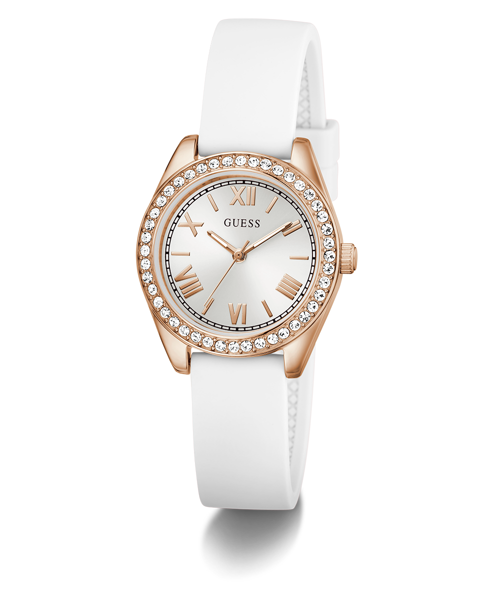 Guess Mini Luna GW1000L3 Women's Analog Watch Rose Gold Tone White Dial