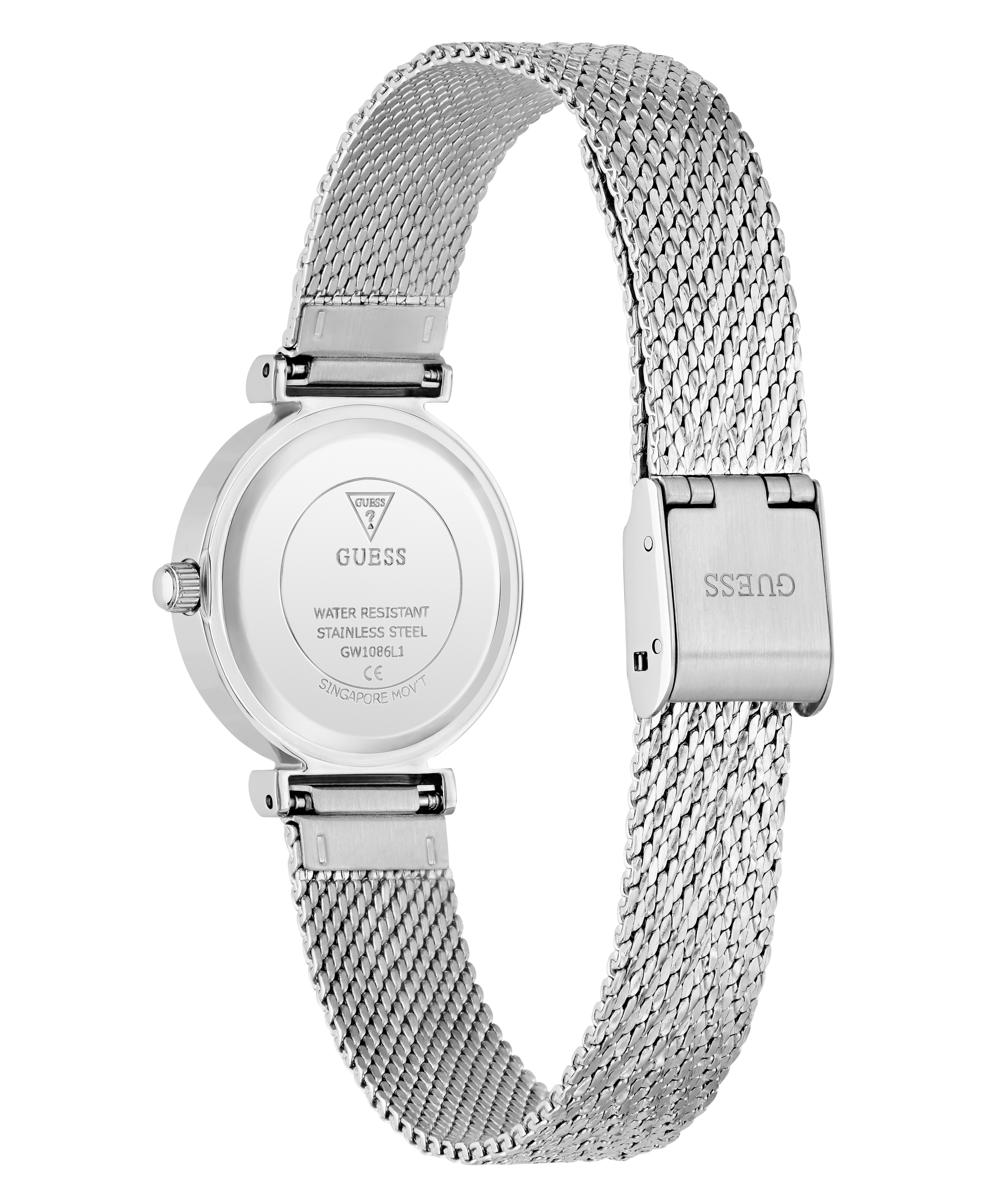 Guess Cecelia GW1086L1 Women's Watch Silver Tone Crystal Dial