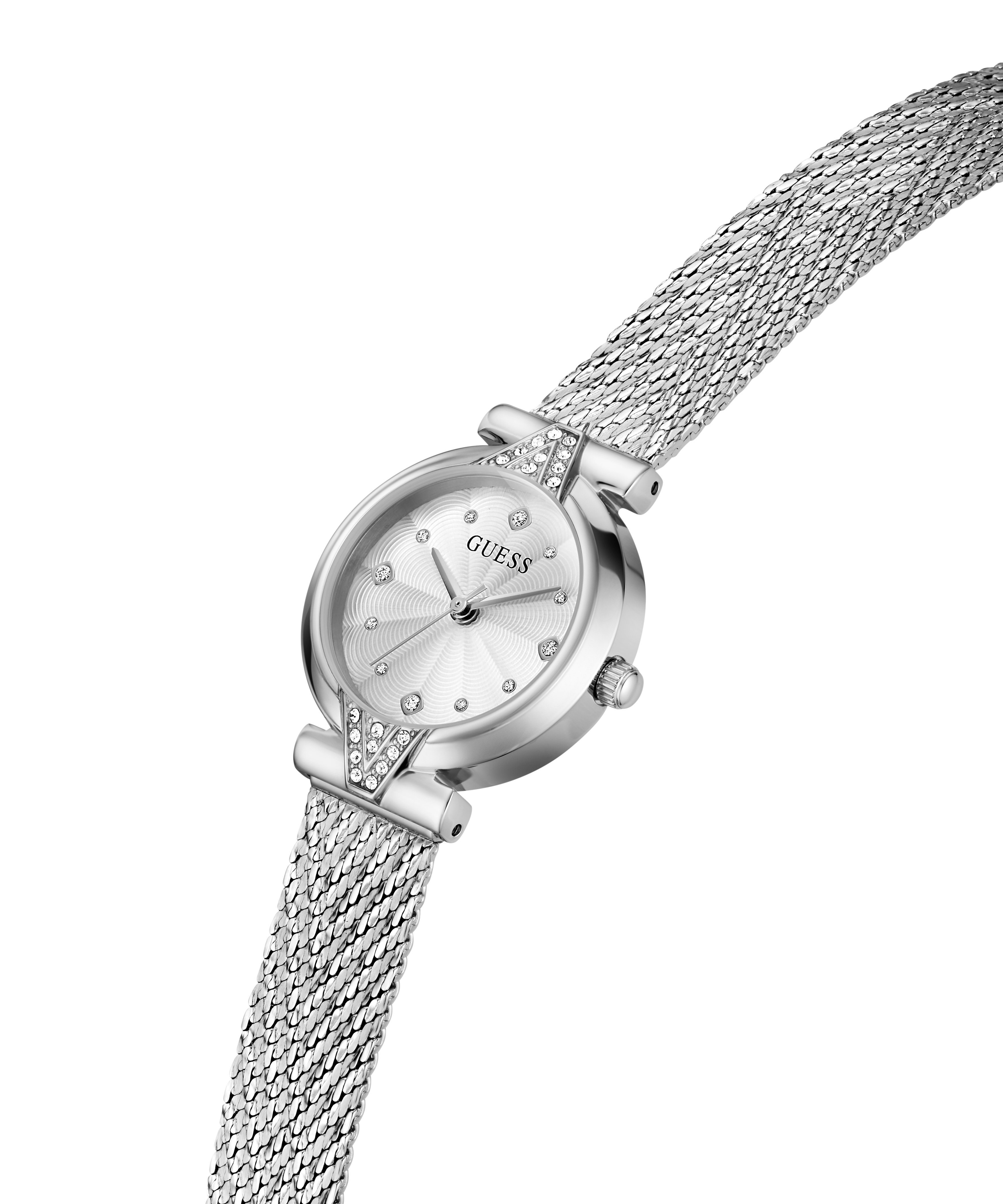 Guess Cecelia GW1086L1 Women's Watch Silver Tone Crystal Dial