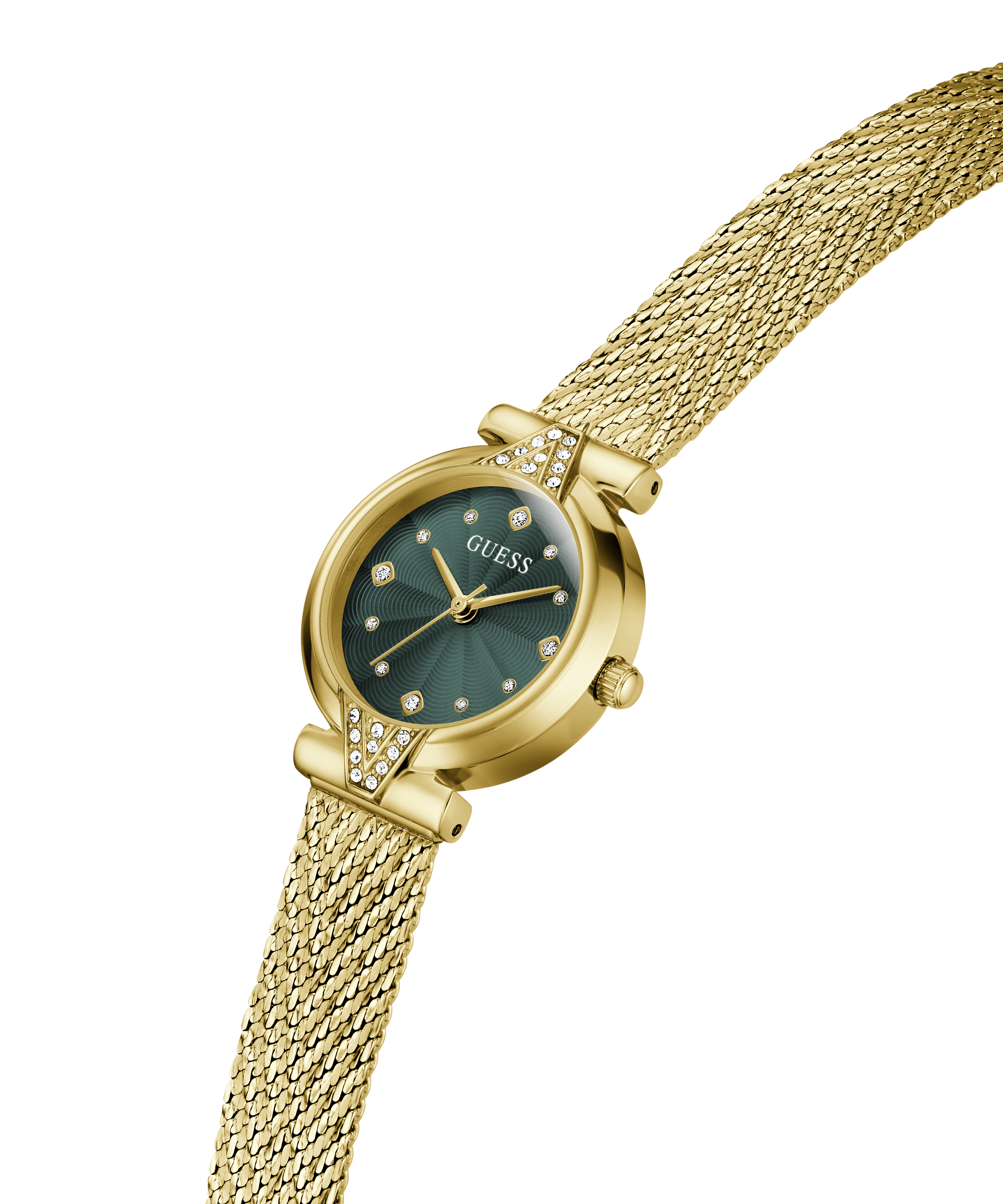 Guess Cecelia GW1086L2 Women's Watch Gold Tone Green Dial