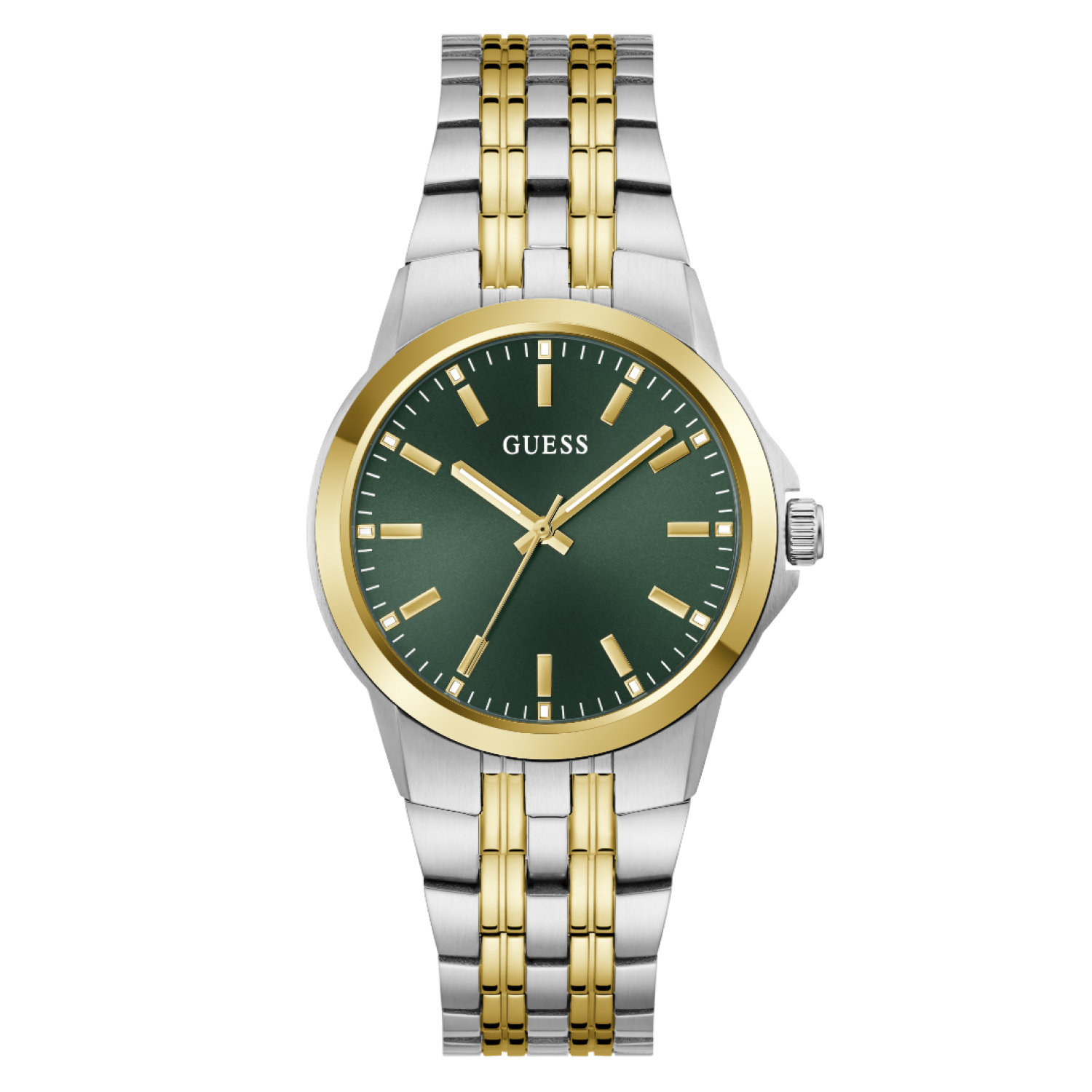 Guess GW1121G4 Men's Two-Tone Green Dial Analogue Watch