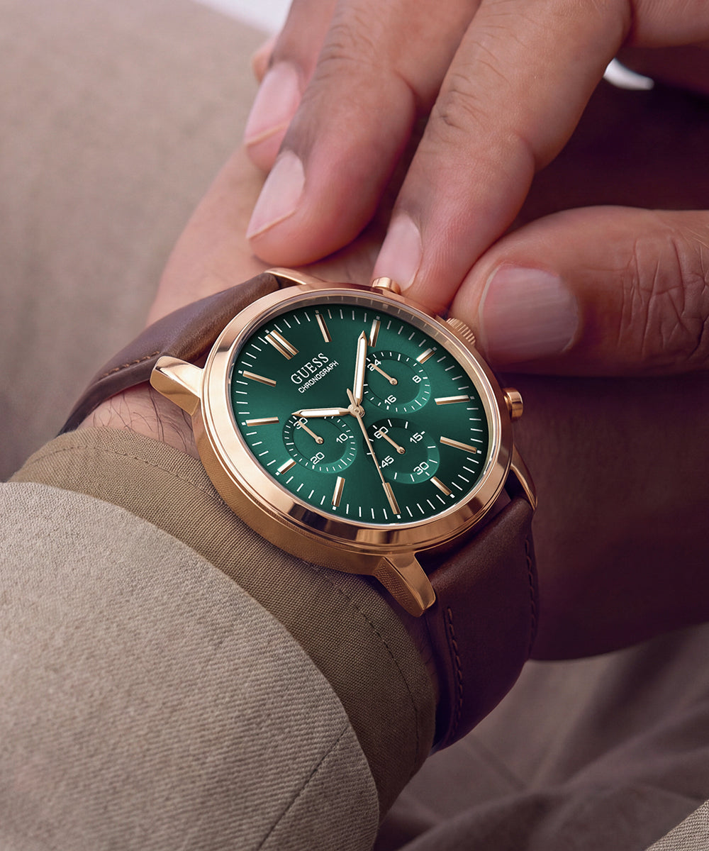 Guess Cassian Men's Chronograph Watch Rose Gold
