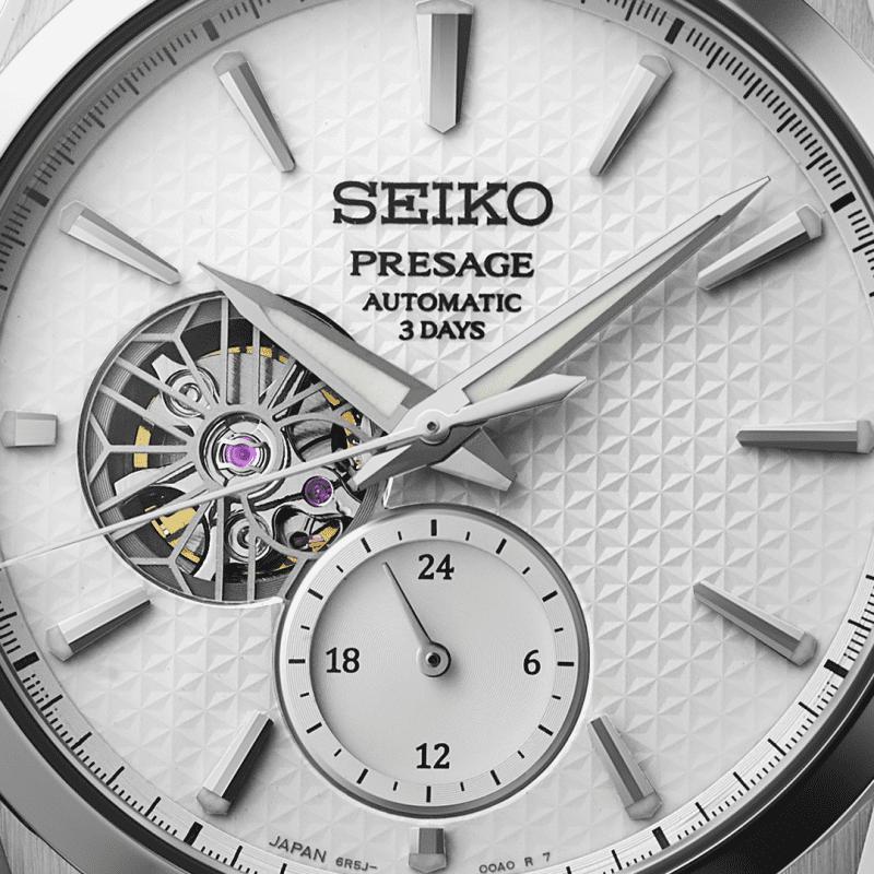 Gents Seiko Presage ‘Shiro’ Sharp-Edged Open Heart