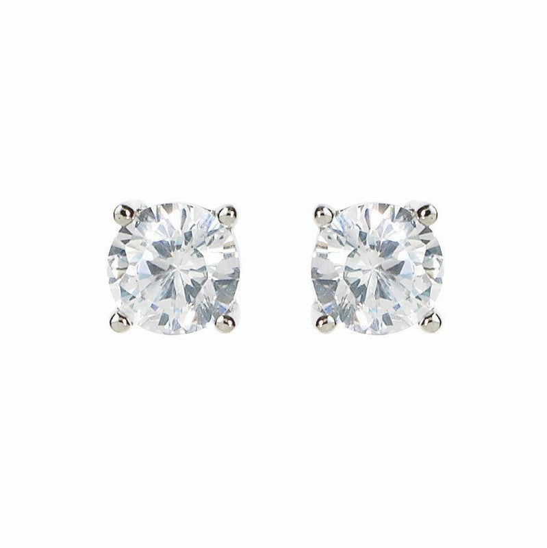 Georgini 5mm Clear Round Silver Stud