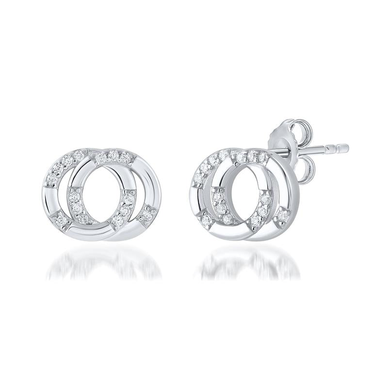 Georgini Alchemy Couture Link Earrings Silver