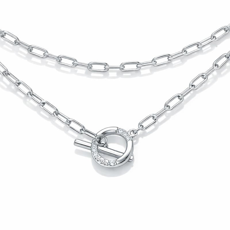 Georgini Alchemy Paperclip Fob Necklace Silver