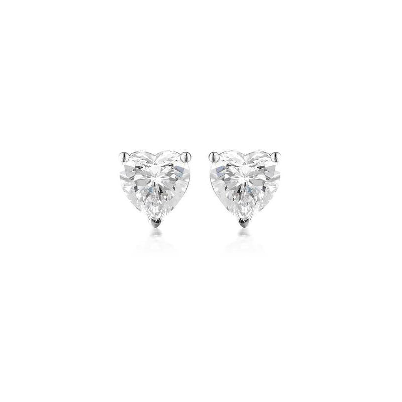Georgini Aurora Heart Solitaire Silver Earrings