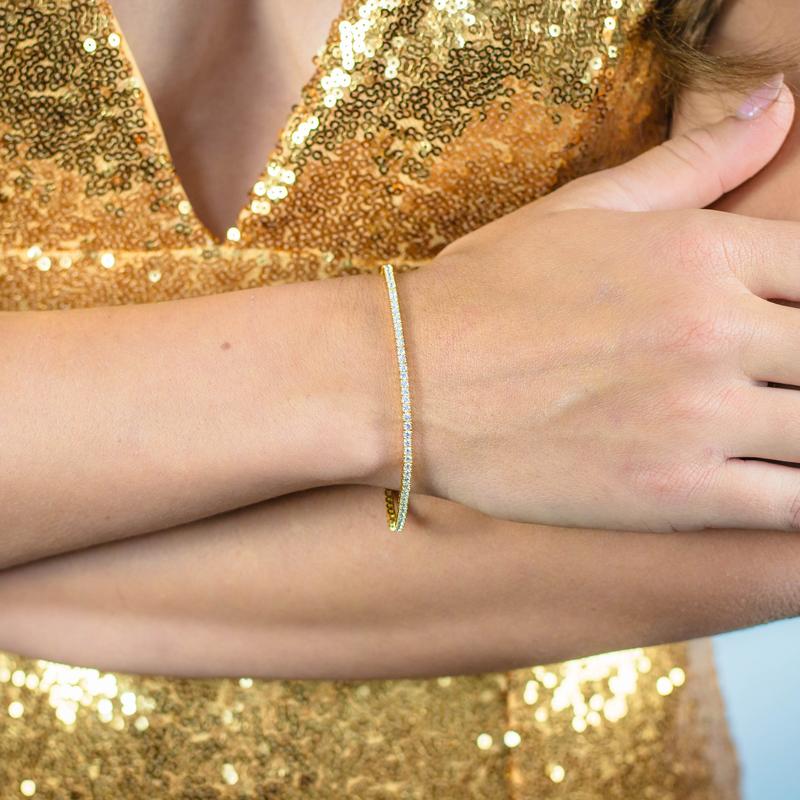 Georgini Elegant Milestone Gold-Plated Tennis Bracelet