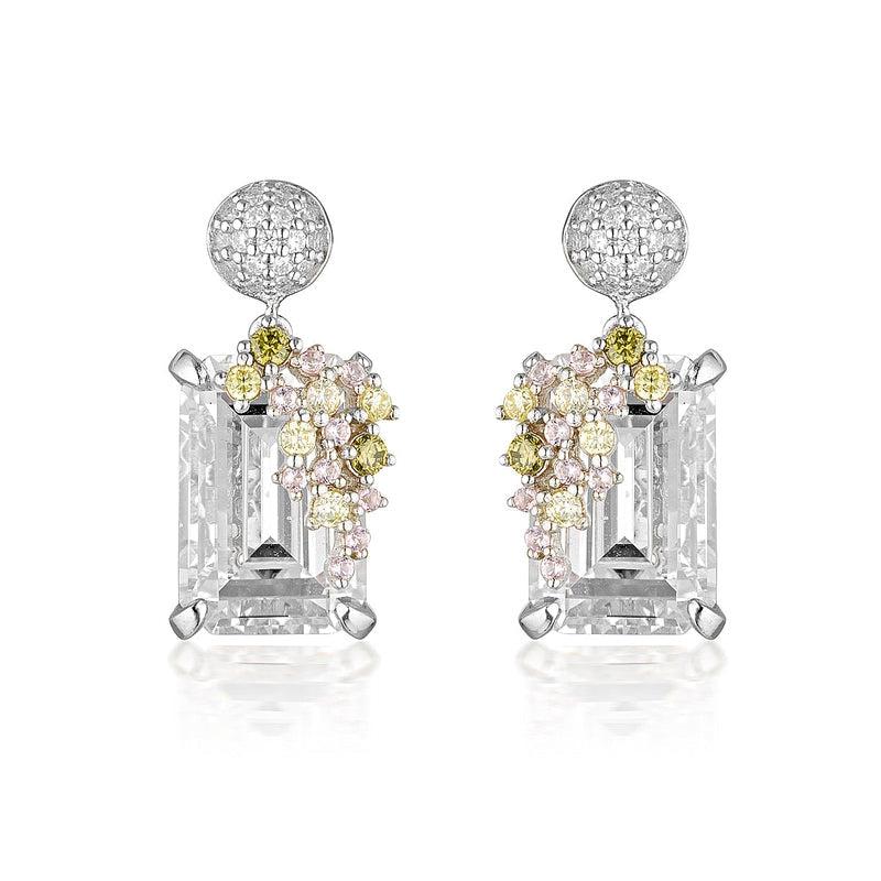 Georgini Georgini Summer Sorbet Bubblegum Blossom Multi Coloured Earrings Silver