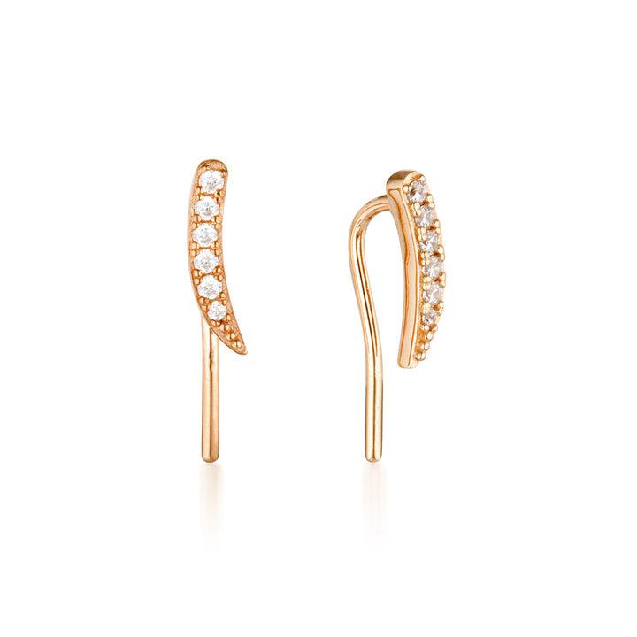 Georgini Georgini Summer Sorbet Vanilla Vine Earrings Small Rose Gold