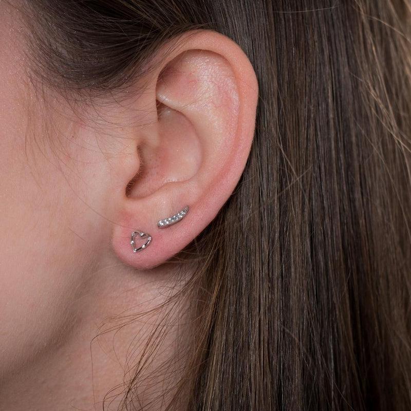 Georgini Georgini Summer Sorbet Vanilla Vine Earrings Small Silver