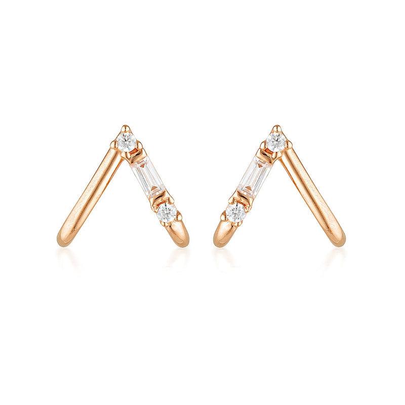 Georgini Georgini The Layered Edit Tiga Earrings Rose Gold