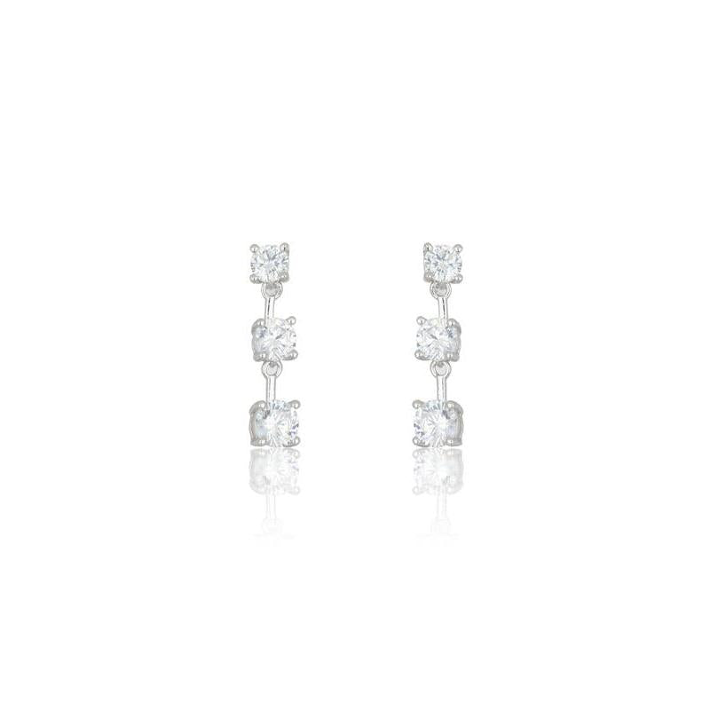 Georgini Gifts Trilogy Silver Earrings with Cubic Zirconia