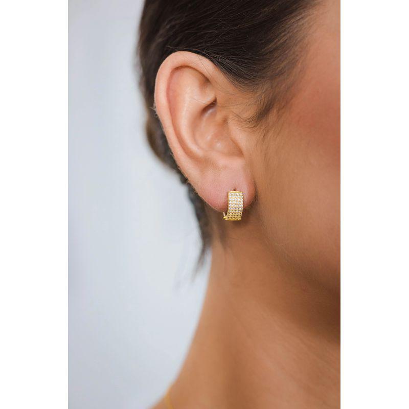 Georgini Goddess Maeve Pave Hoop Earrings - Gold