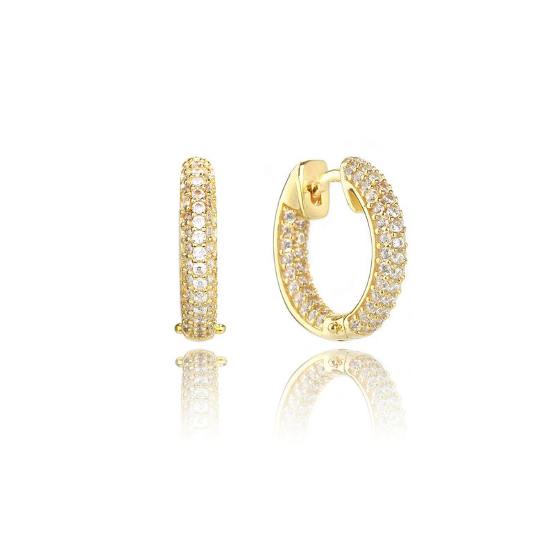 Georgini Goddess Pave Hoop Earrings - Gold