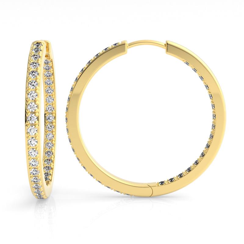 Georgini Gold-Plated 925 Sterling Silver Hoop Earrings