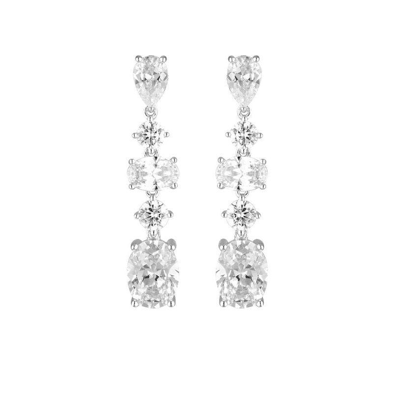 Georgini Iconic Bride Christina Silver Earrings