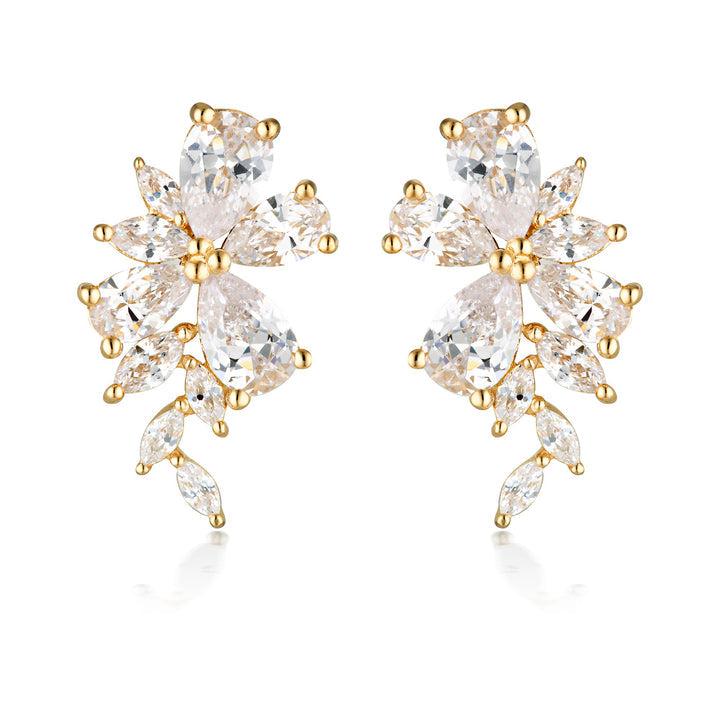Georgini Iconic Bride Hyacinth Gold Earrings