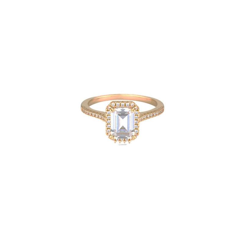 Georgini Iconic Bride Violet Rose Gold Ring